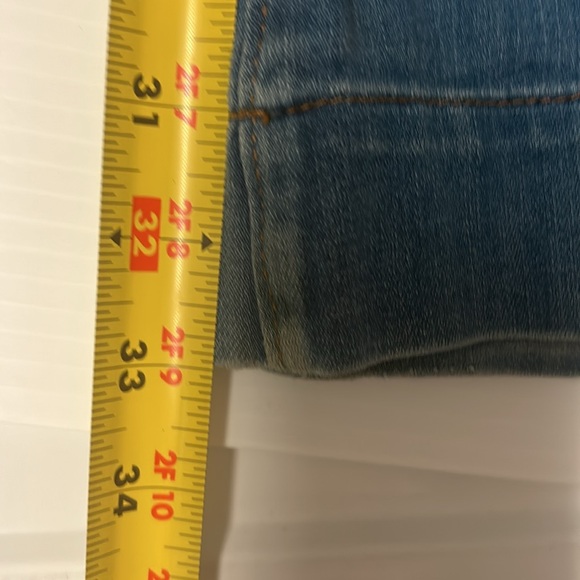 👖”Express” 70’s Look Cotton Blend Wide Leg Flare Denim Mid Rise Jeans” Size 10 - Picture 13 of 13